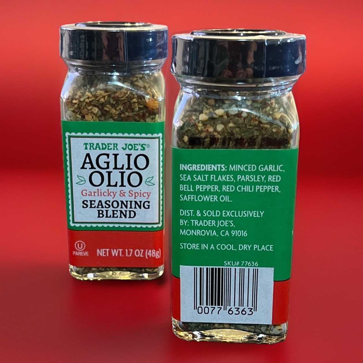 Trader Joe’s Joes Aglio Olio Garlicky & Spicy Seasoning Blend Delicious 1.7oz x1