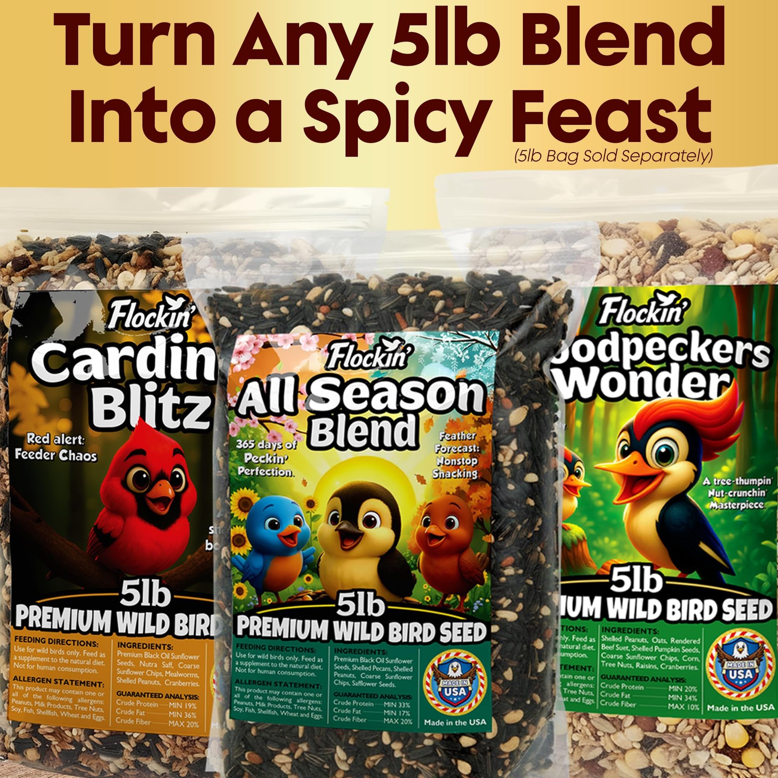 Flaming Hot Pepper Bird Seed Oil – Extremely Spicy 16 Fl Oz (Pack of 1), Red