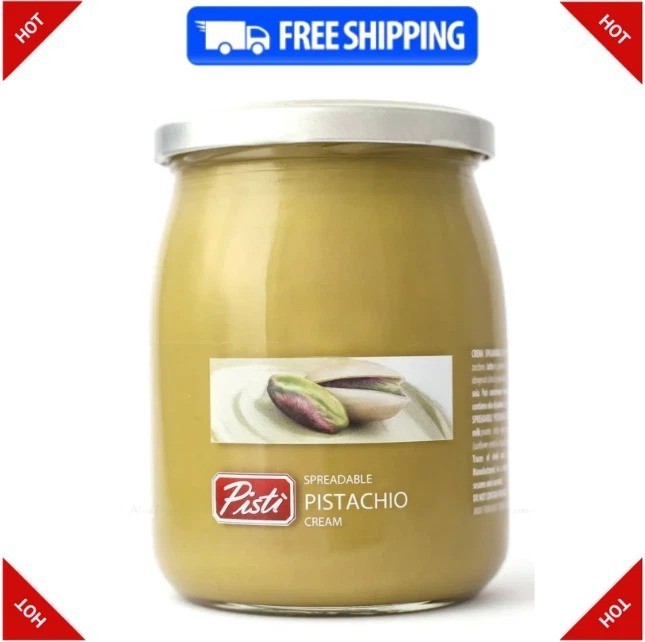 Pisti Cream of Pistachio – 21.2oz Sicilian Artisanal Nut Spread