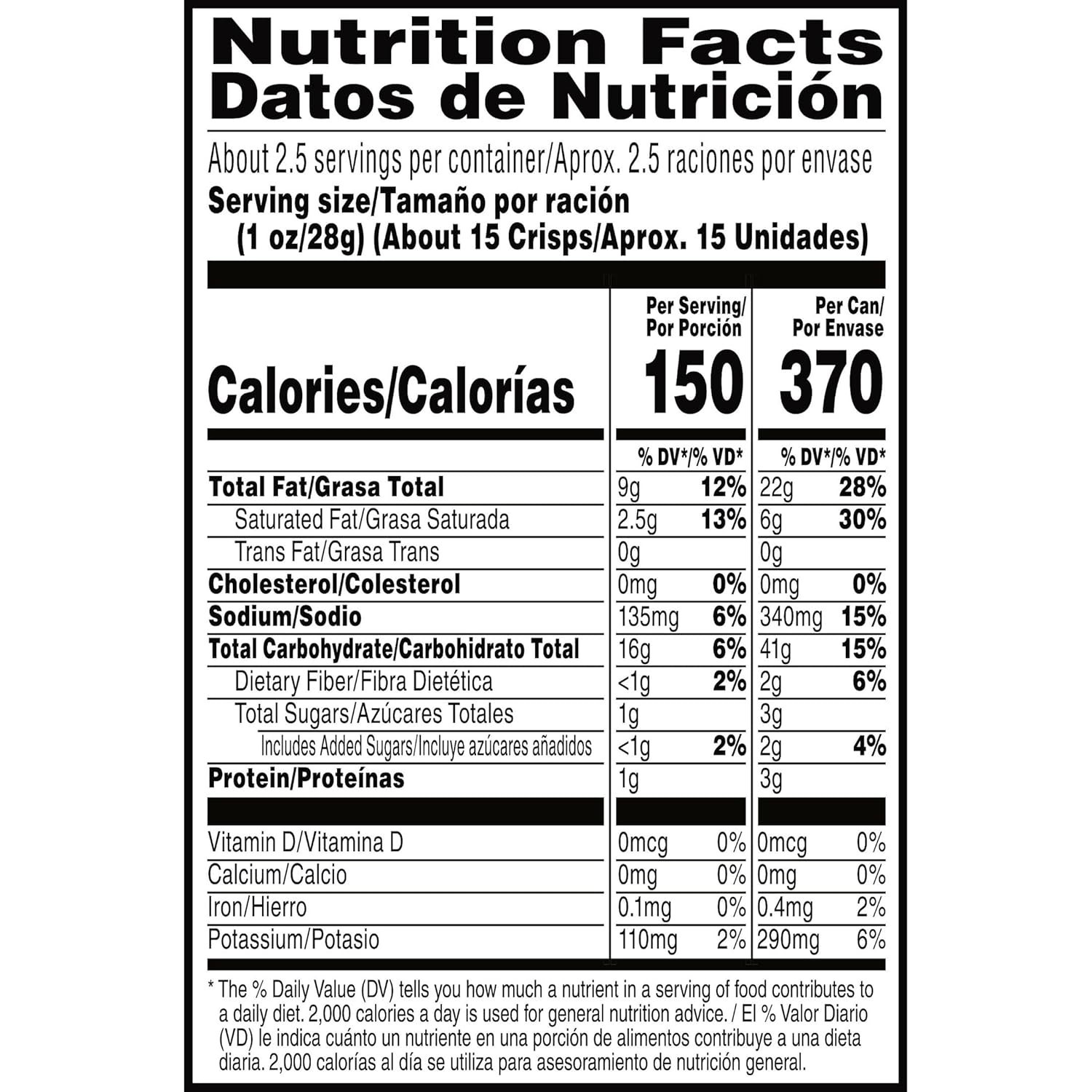 Pringles Potato Crisps Chips, Grab N’ Go Snacks, Barbeque , 2.5oz (12 Count)