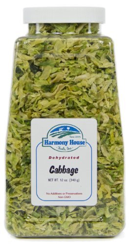 Harmony House Foods Dehydrated Cabbage Flakes – Air Dried Vegetables for Soup