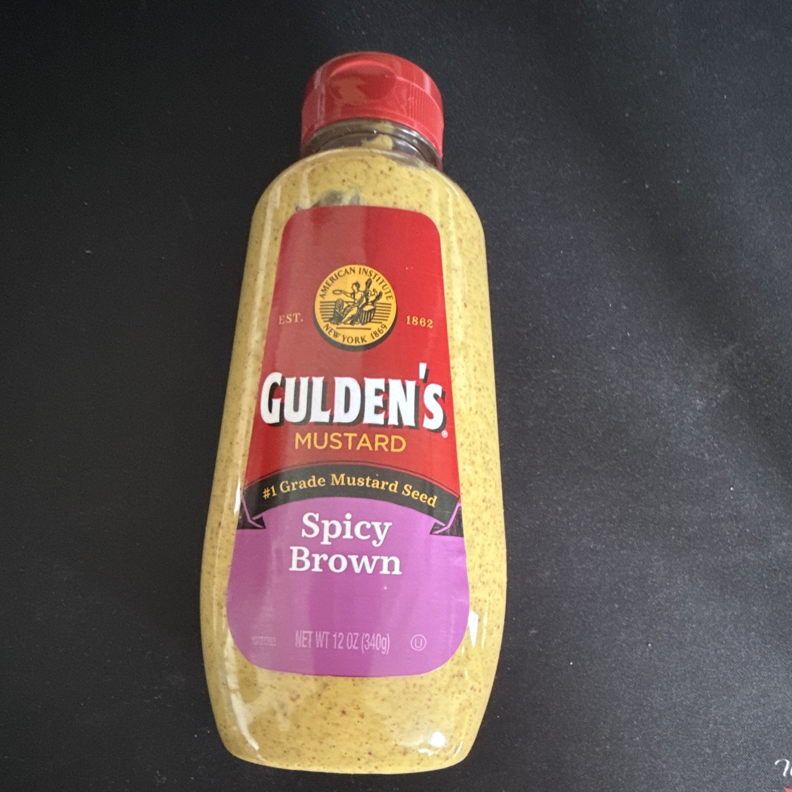 Gulden’s Spicy Brown Mustard, Gluten Free Squeeze Bottle 12 oz (340g)
