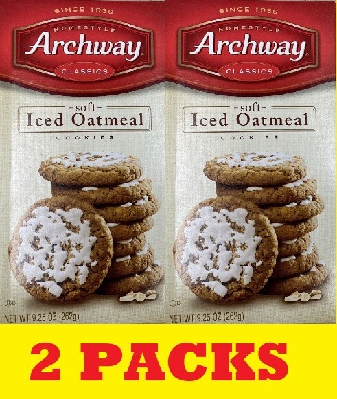 2x Archway Homestyle Classics Soft Iced Oatmeal Cookies 9.25 Oz – 2 BOXES PACKS