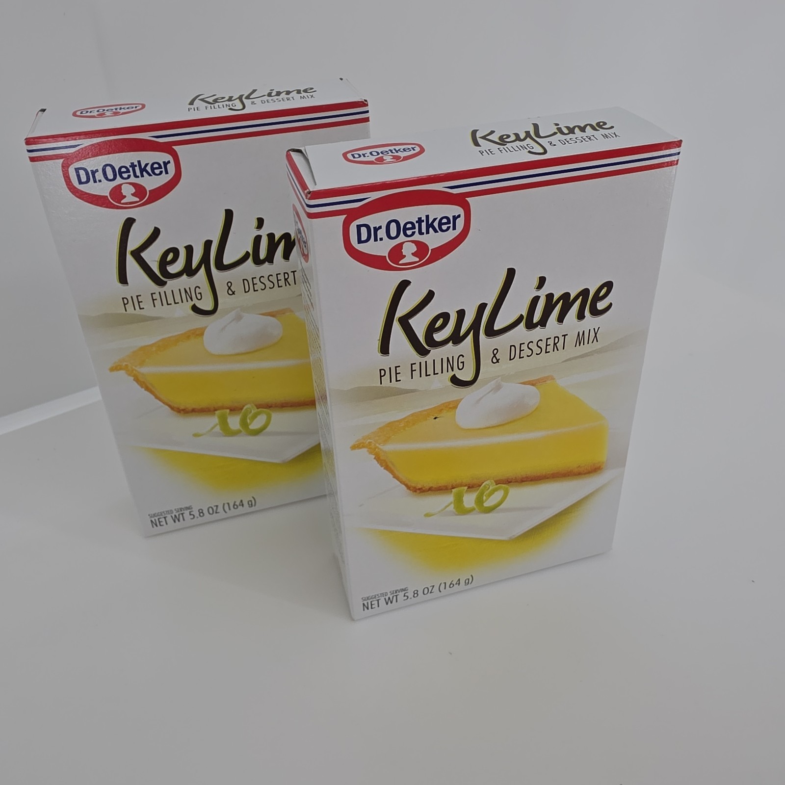 2x Dr. Oetker Pie Filling & Dessert Mix Key Lime 5.8 oz exp 11/2027