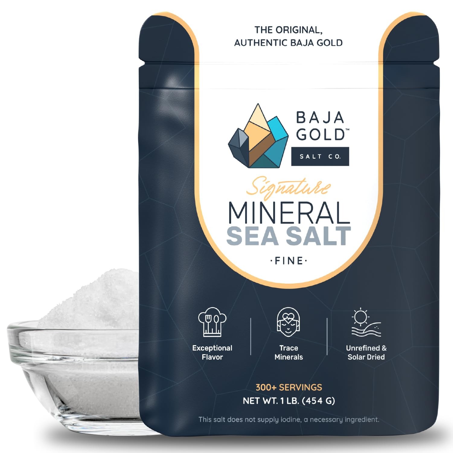 Mineral Sea Salt Fine Grind 1 lb. Resalable Bag 300+ Servings Recommended by