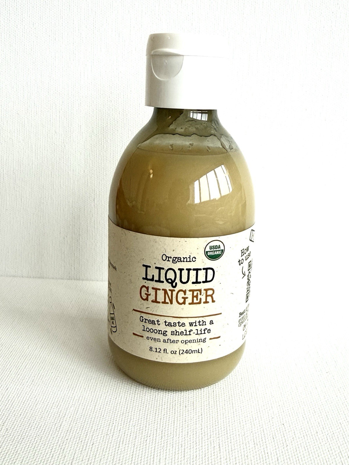 NEW Northern Greens Organic Shelf Stable Liquid Ginger JUMBO 8.12 Oz 240 ML