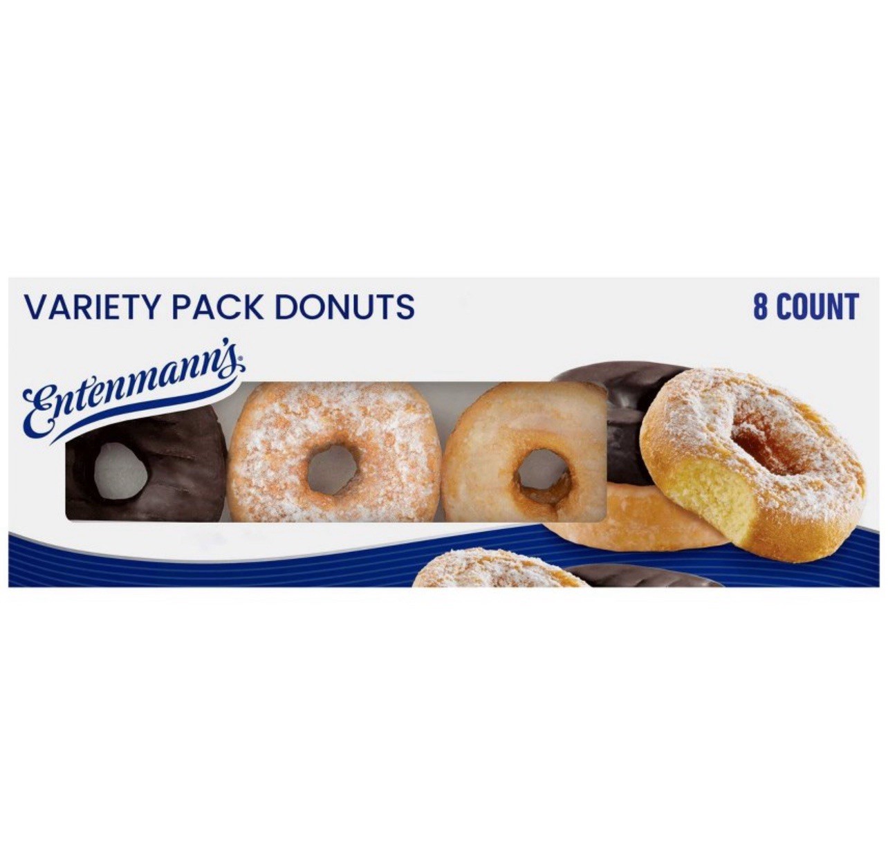 🟡 New Entenmann’s Variety Chocolate Powered Mini Donuts Soft Baked Box 8oz