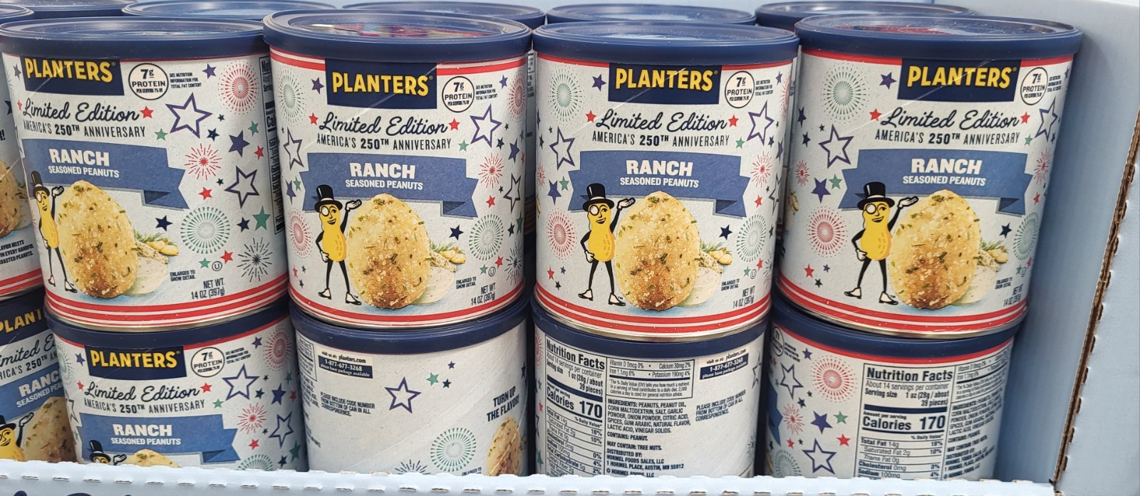 4 Pack Planters Ranch Peanuts 14 Oz Variety 250 Anniversary