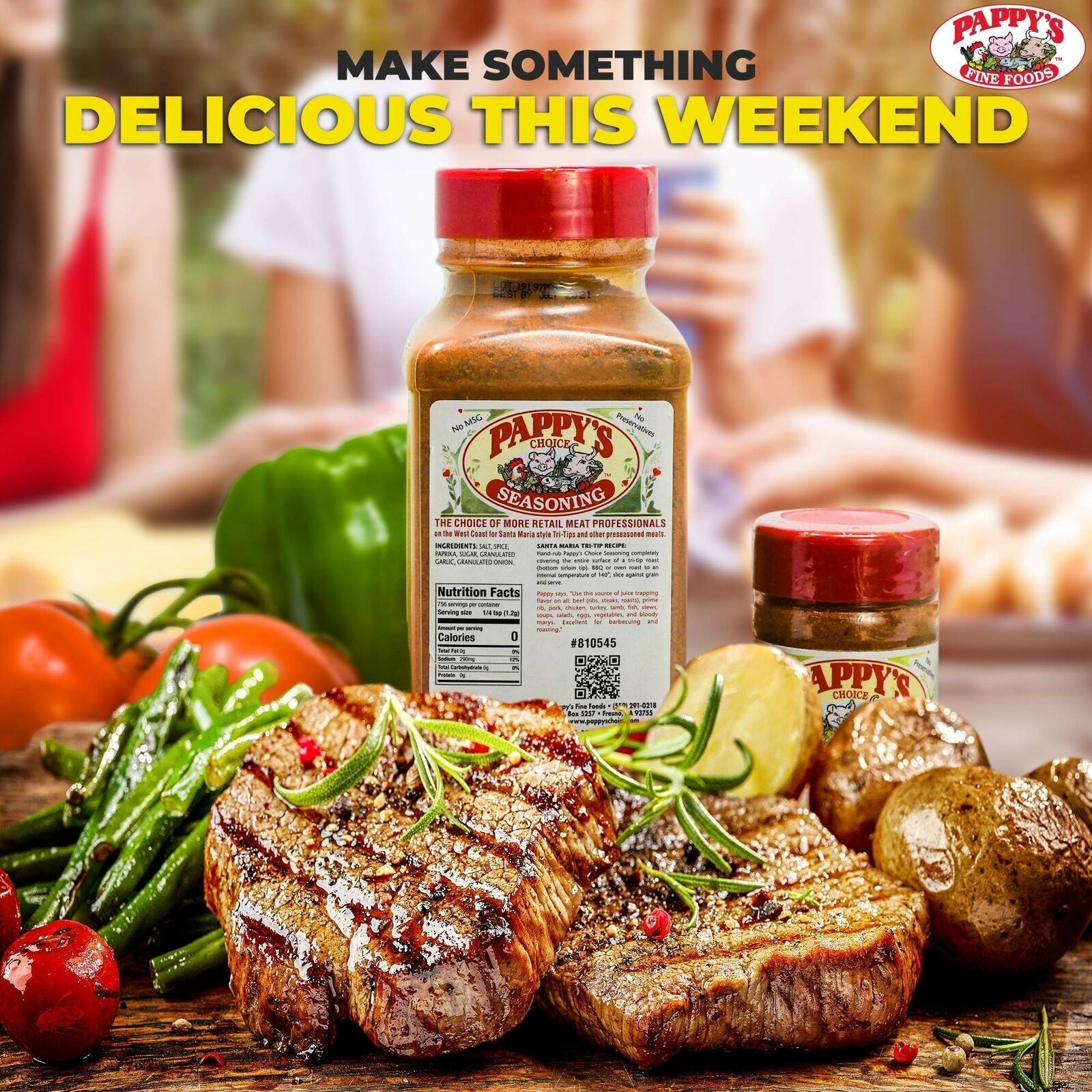 Pappy’s Choice BBQ Seasoning – Original – 32oz / 2lb Size #810545. Free Shipping