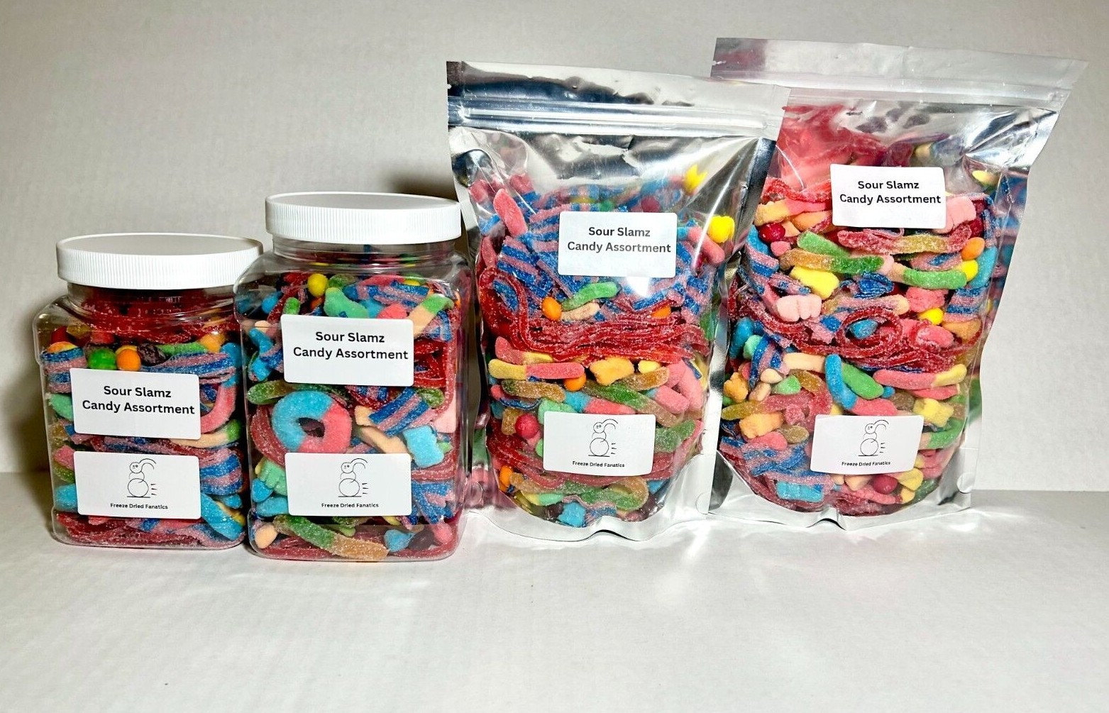 Sour Slamz Bulk Gummy Candy Sour Candy Mash Up Flavor 20oz 30oz Bag Jug