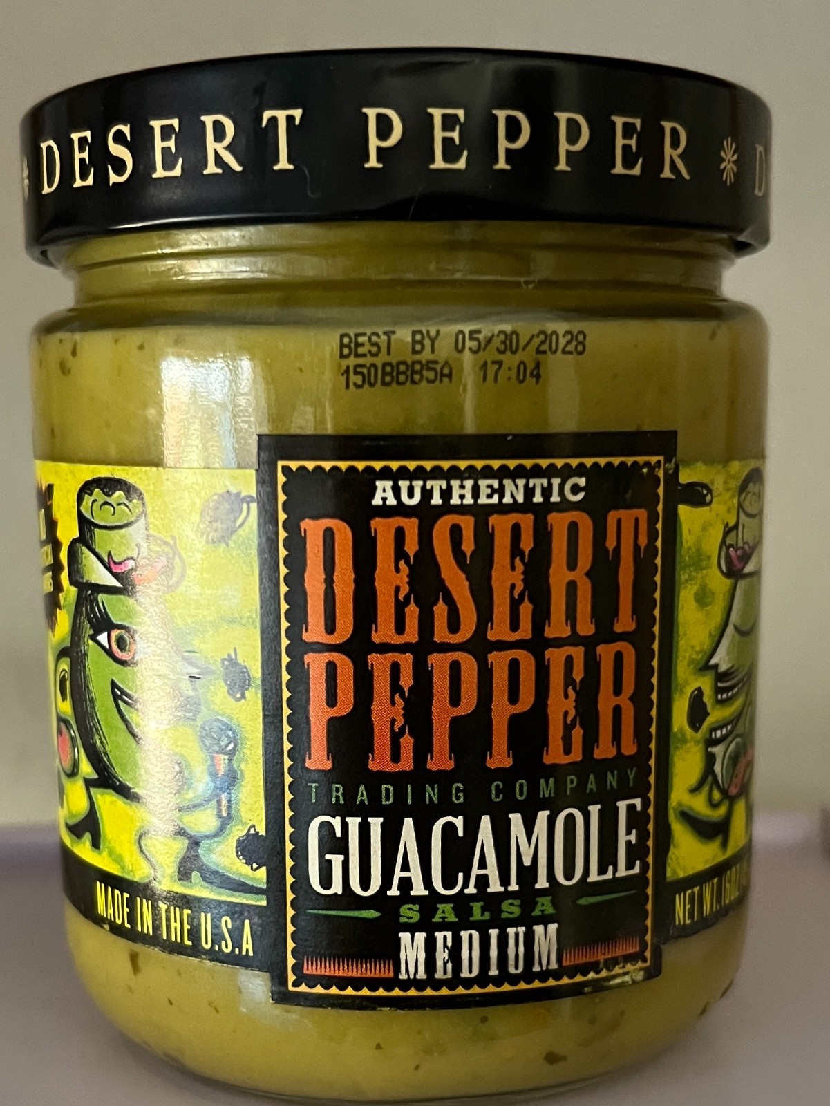 Desert Pepper GUACAMOLE Salsa – Medium – May 2028-16 oz