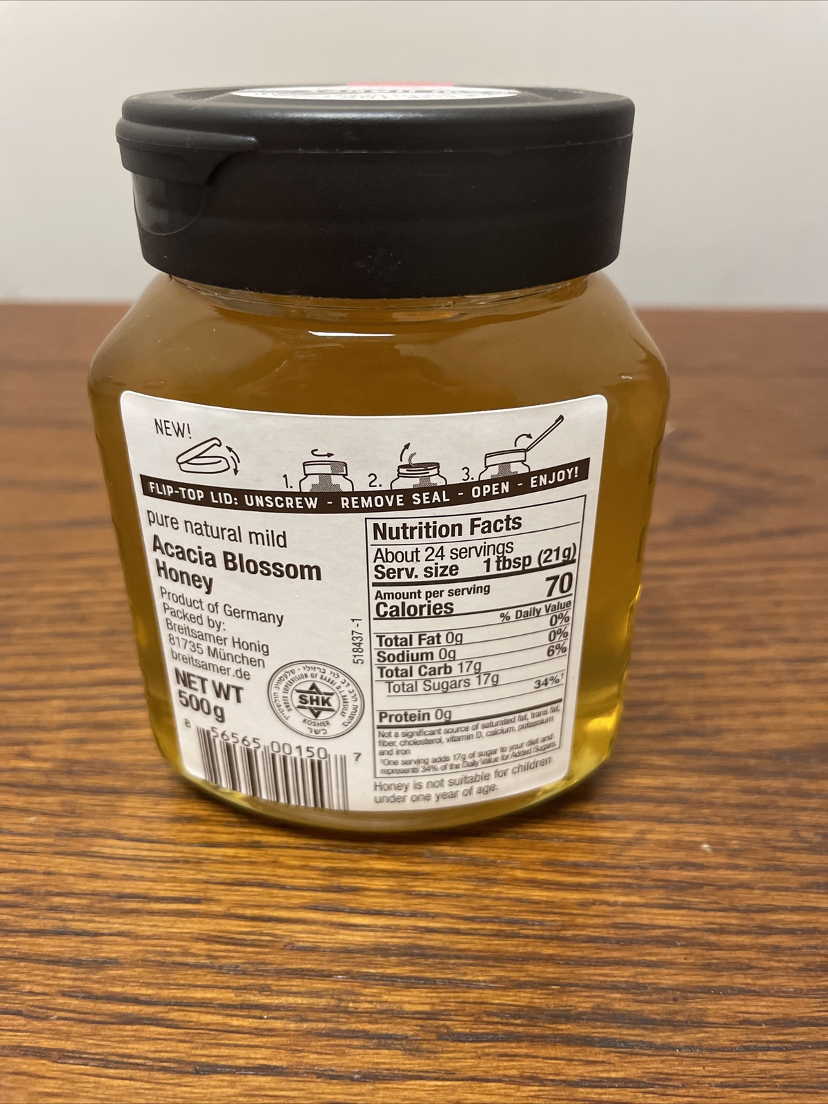 BREITSAMER Acacia Raw Honey 17.6oz