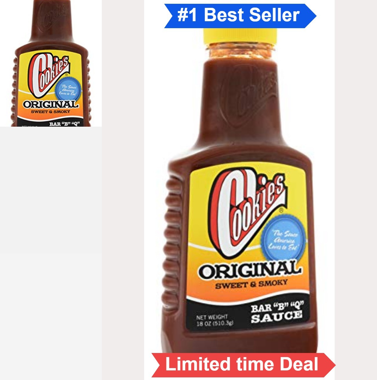 Barbecue Sauce Sweet and Smoky 18 Ounce Gluten Free Award Winning No High