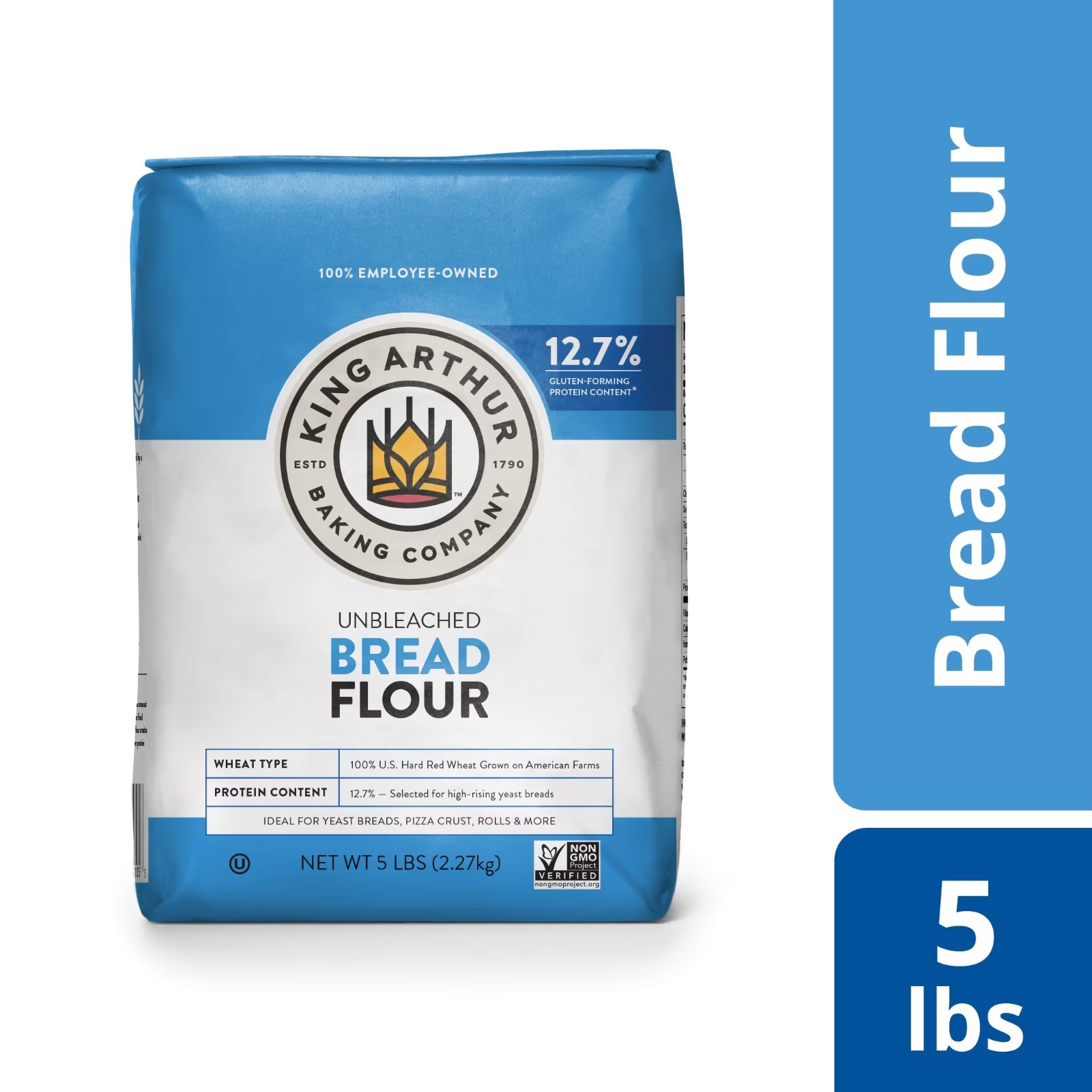 King Arthur Unbleached Bread Flour Non-Gmo Project Verified Certified Kosher