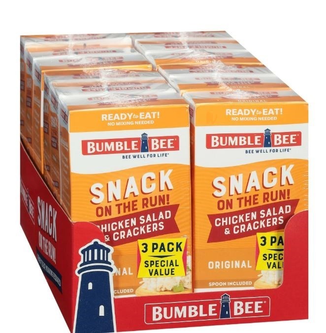 Bumble Bee Chicken Salad with Crackers Kit 3.5 oz Pack of 12 Protein Snack