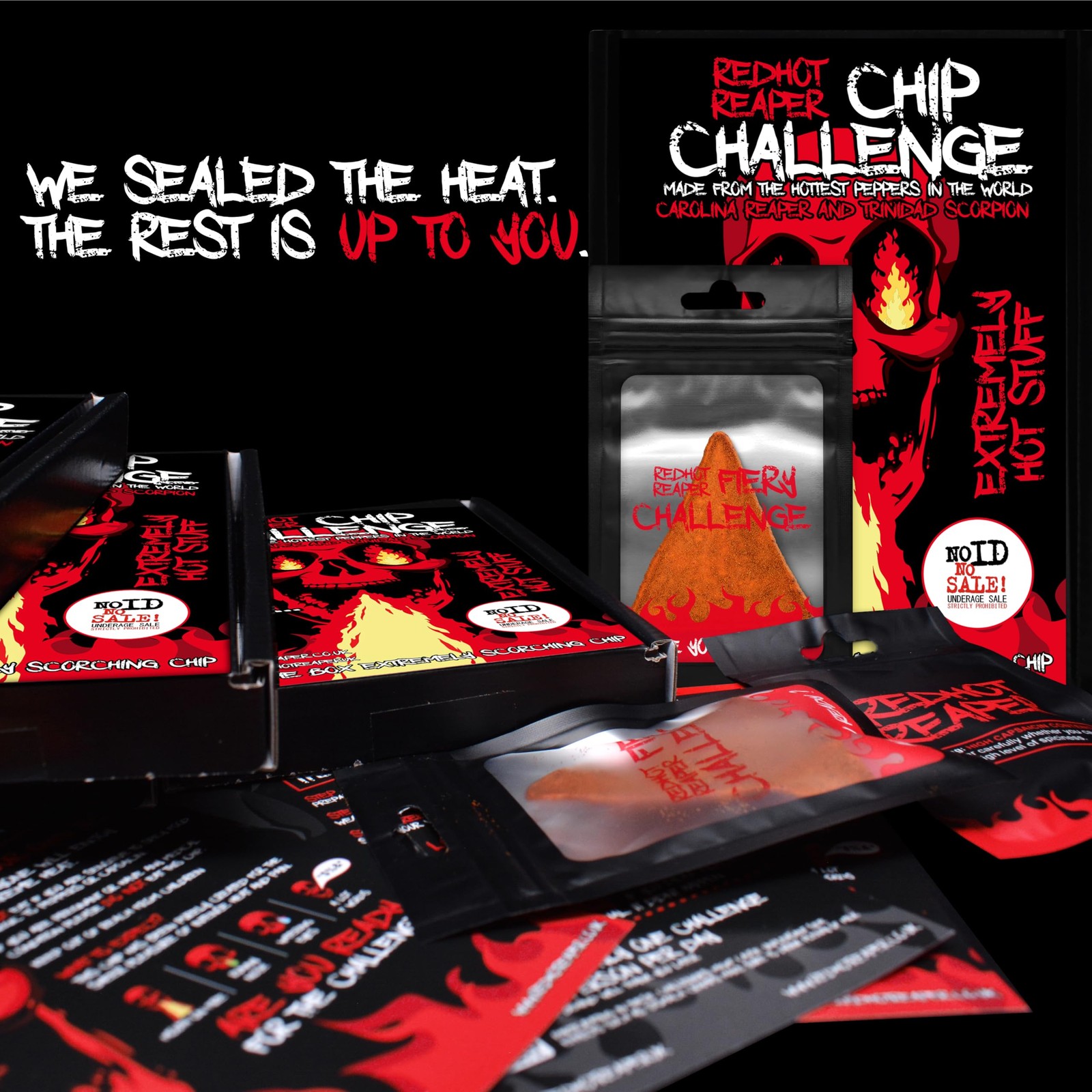 Red Hot Reaper – 1x Chip Challenge Hottest 1.41 Ounce (Pack of 1), Black