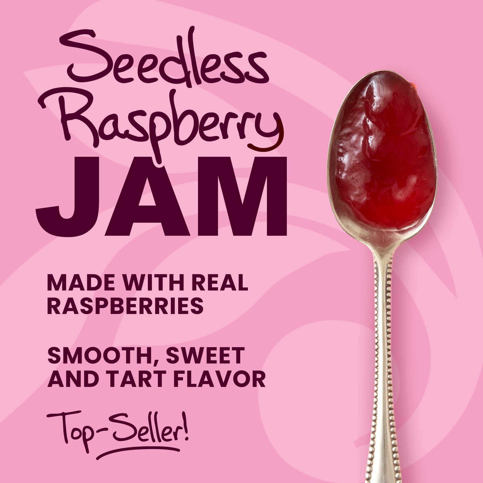Stonewall Kitchen Seedless Raspberry Jam, 12.5 Ounce (Pack of 1), Red