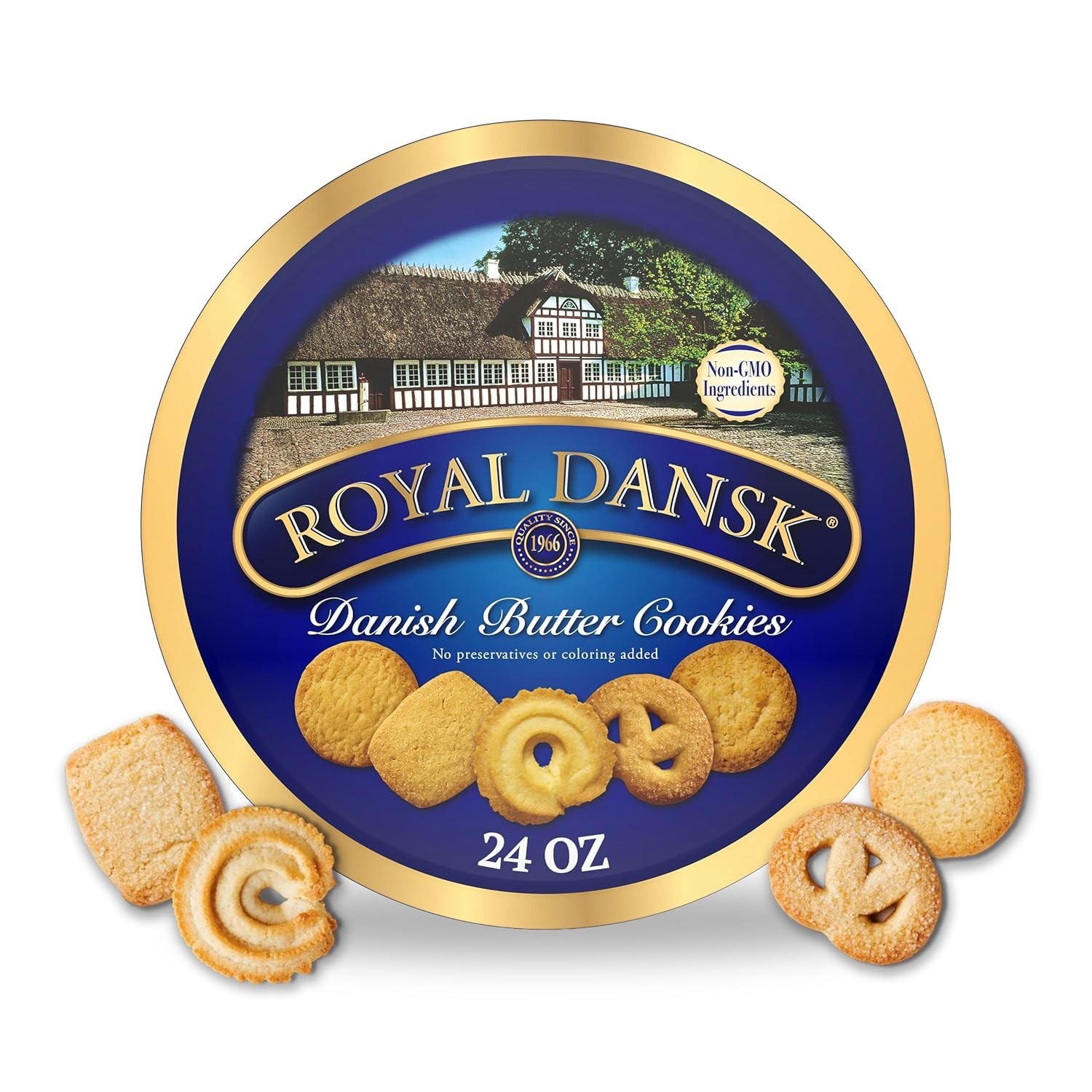 Royal Dansk Danish Butter Cookies original Assortment in 24oz Tin NEW USA STOCK