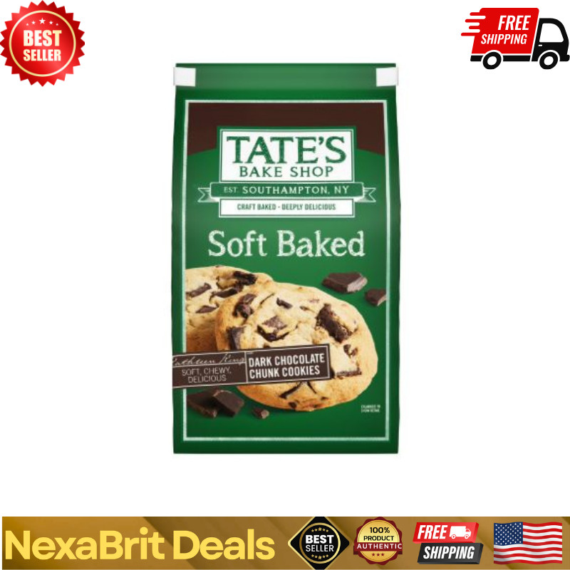Tate’s Bake Shop Soft Baked Cookies, Dark Chocolate Chunk, 8 oz