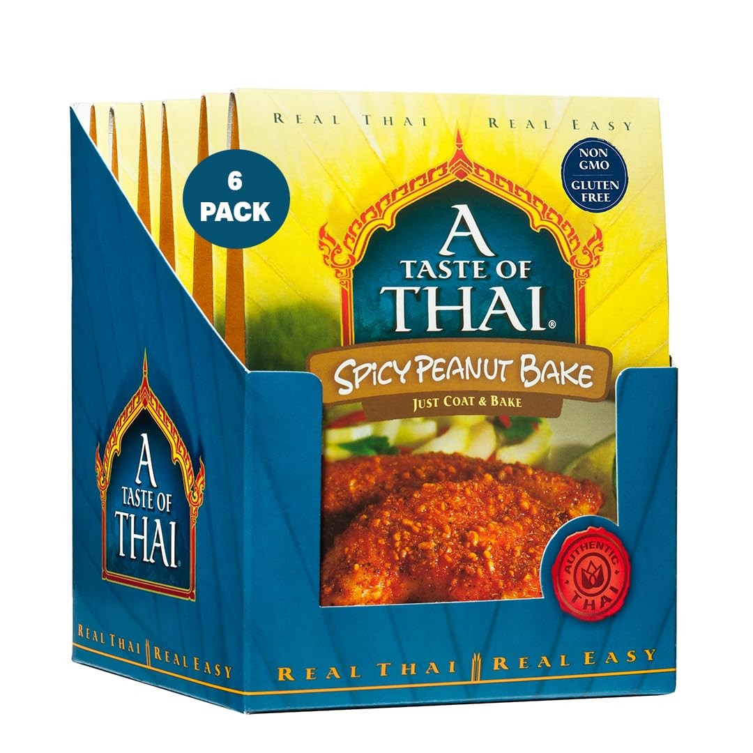 A Taste of Thai Spicy Peanut Bake – 3.5oz – Pack of 6 Ready to Use