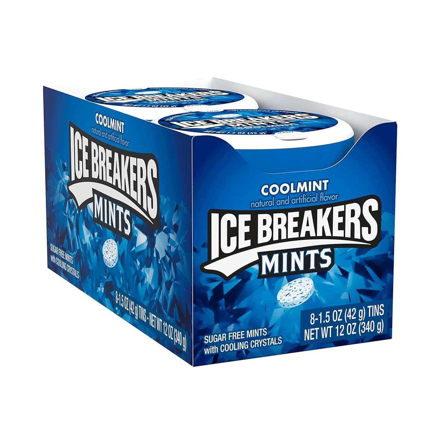 Ice Breakers Coolmint Sugar Free Mints – 8 Tins – Fresh Breath Anytime