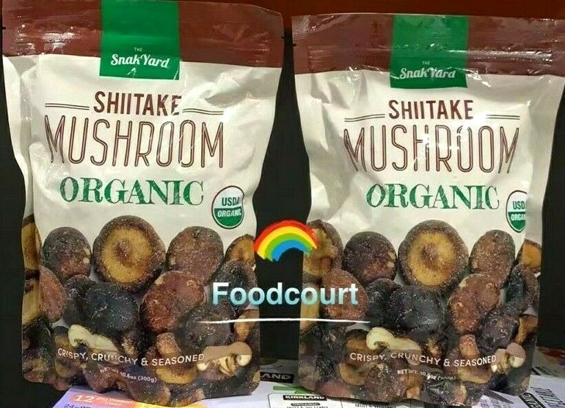 2 x The Snak Yard ORGANIC Shiitake Mushroom Crispy & Crunch Snack 10.6 oz Each
