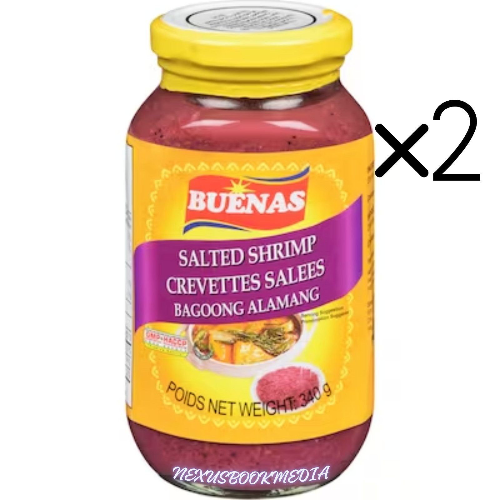 2-Pack Buenas Salted Shrimp Bagoong Alamang Filipino Shrimp Paste