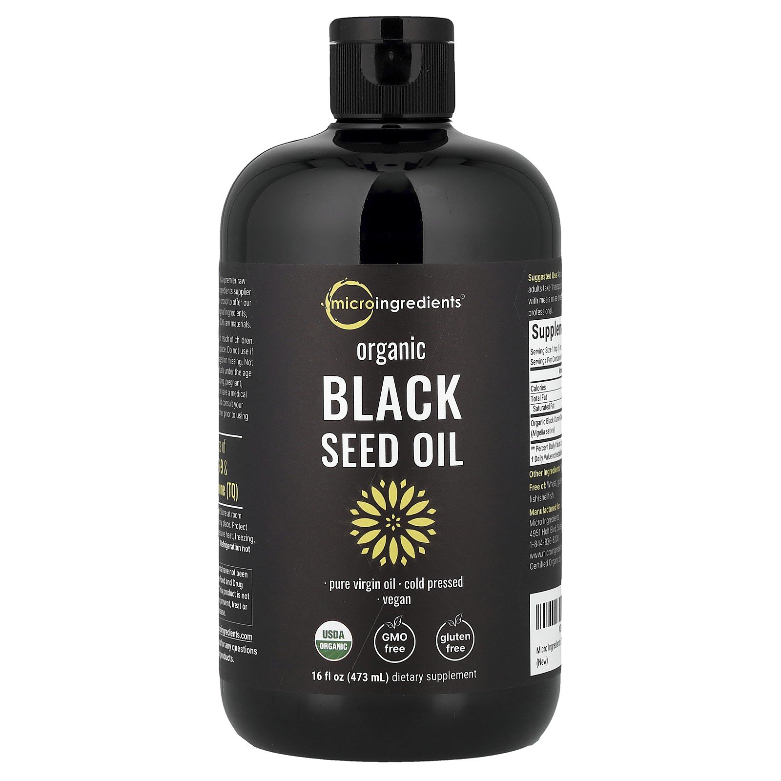 Organic Black Seed Oil, 16 fl oz (473 ml)