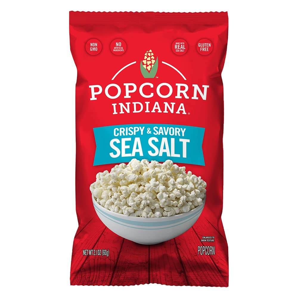 Popcorn, Indiana Sea Salt 2.1 Oz (Pack of 1 Count 6), White