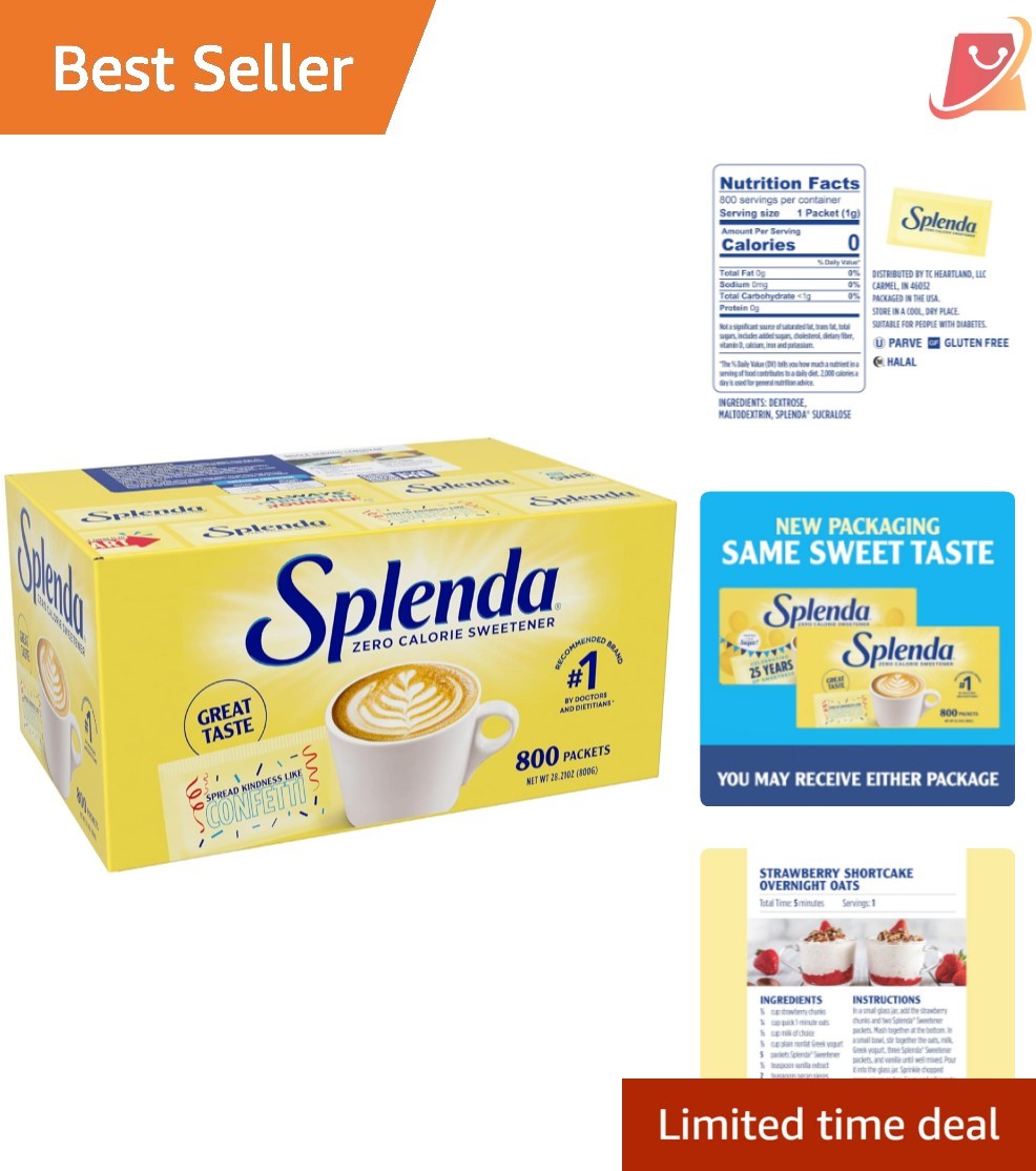 Zero Calorie Sweetener Powder Pack of 2000 Sugar Free Gluten Free Kosher