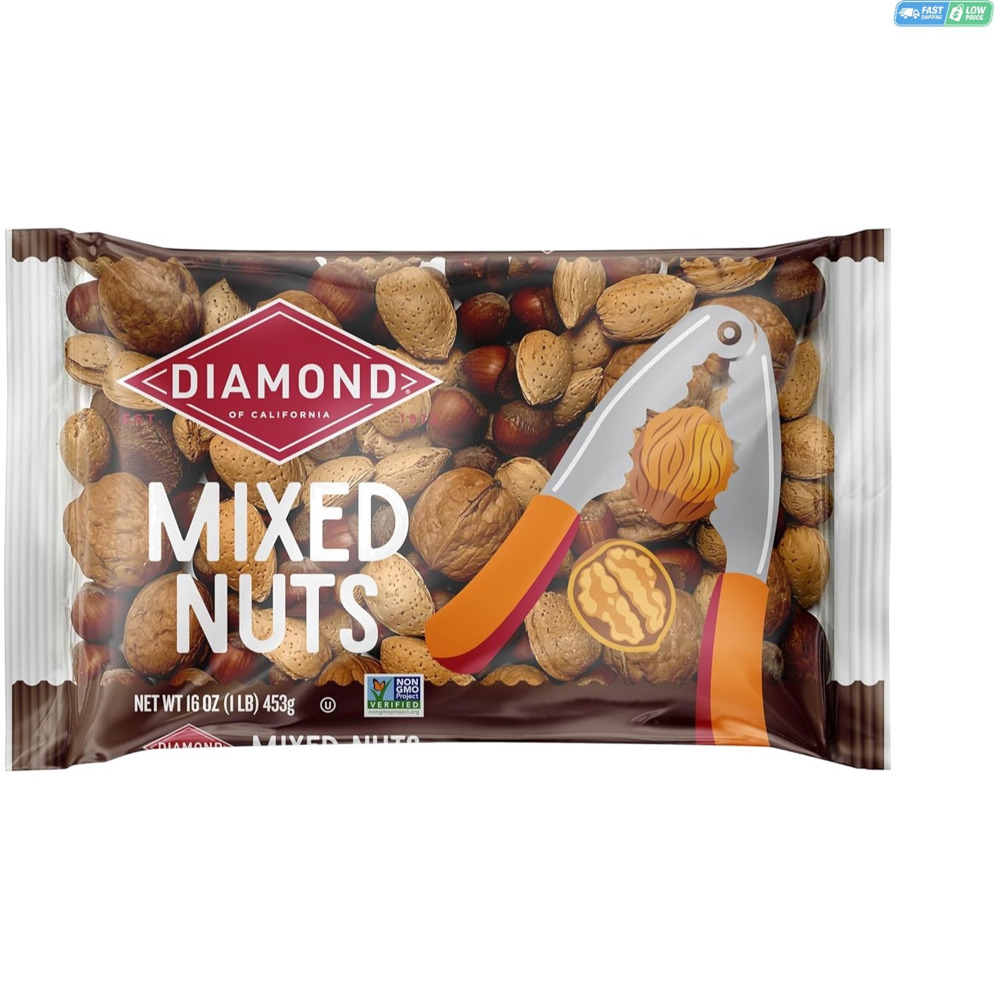 Farm-Fresh Raw In-Shell Mixed Nuts – 16 oz. Resealable Pouch for Easy Snacking