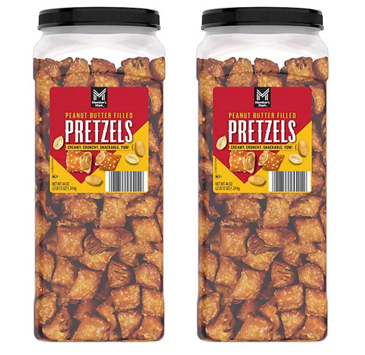 2 pack Member’s Mark Peanut Butter Filled Pretzels, 44 oz. FREE shipping