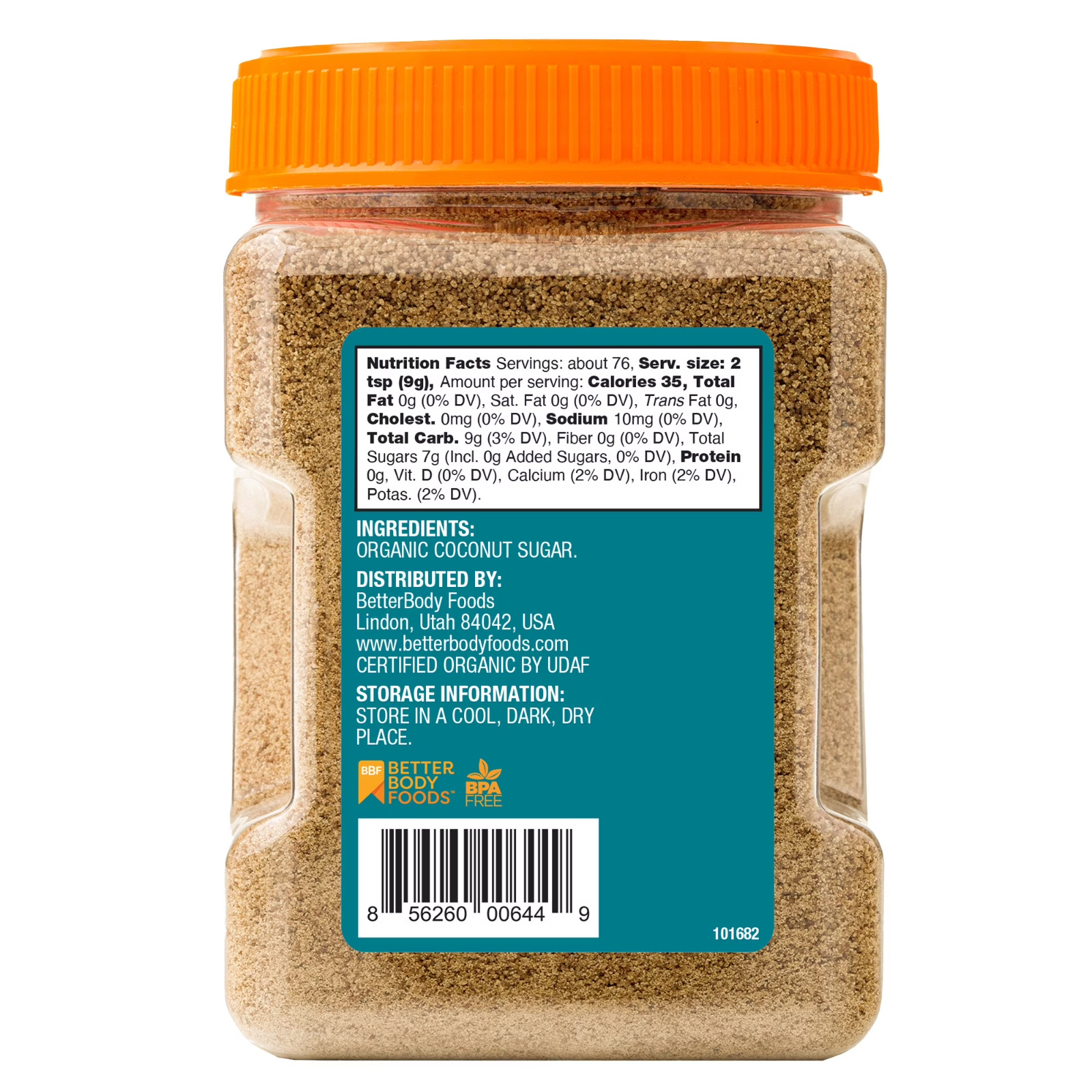 BetterBody Foods Organic Coconut Palm Sugar, 24 Oz New 2 Pack With Free Shipping