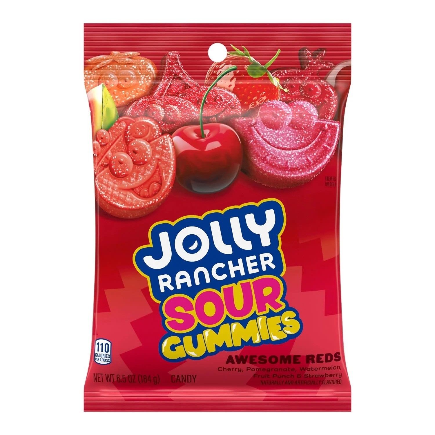 Jolly Rancher Sour Gummies Awesome Reds Assorted Fruit Candy 6.5oz Bag