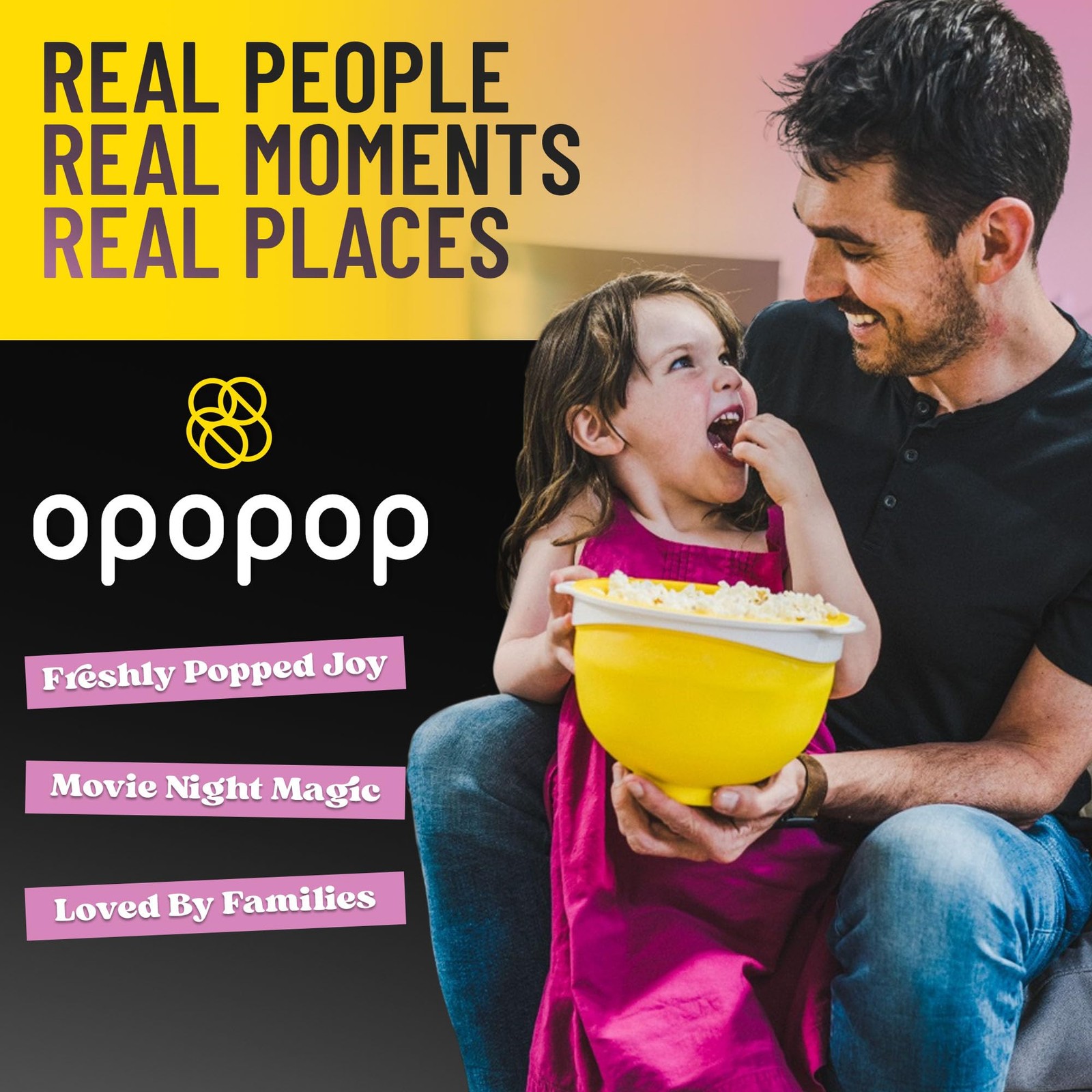 Opopop Microwave Popcorn Super Butter 2.8 oz., 9Count Butter Popcorn, Flavo…