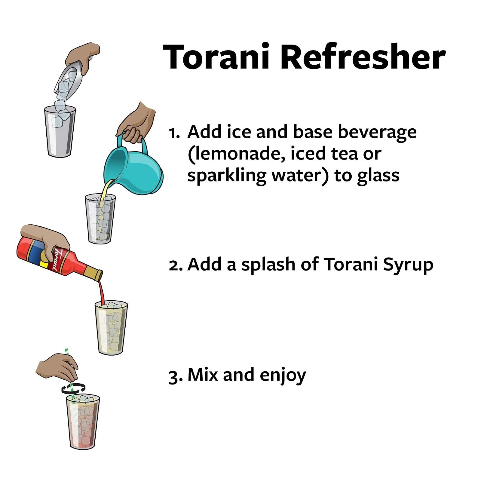 Torani Sugar Free Flavored Drink Syrup Variety Pack – 25.4 fl oz