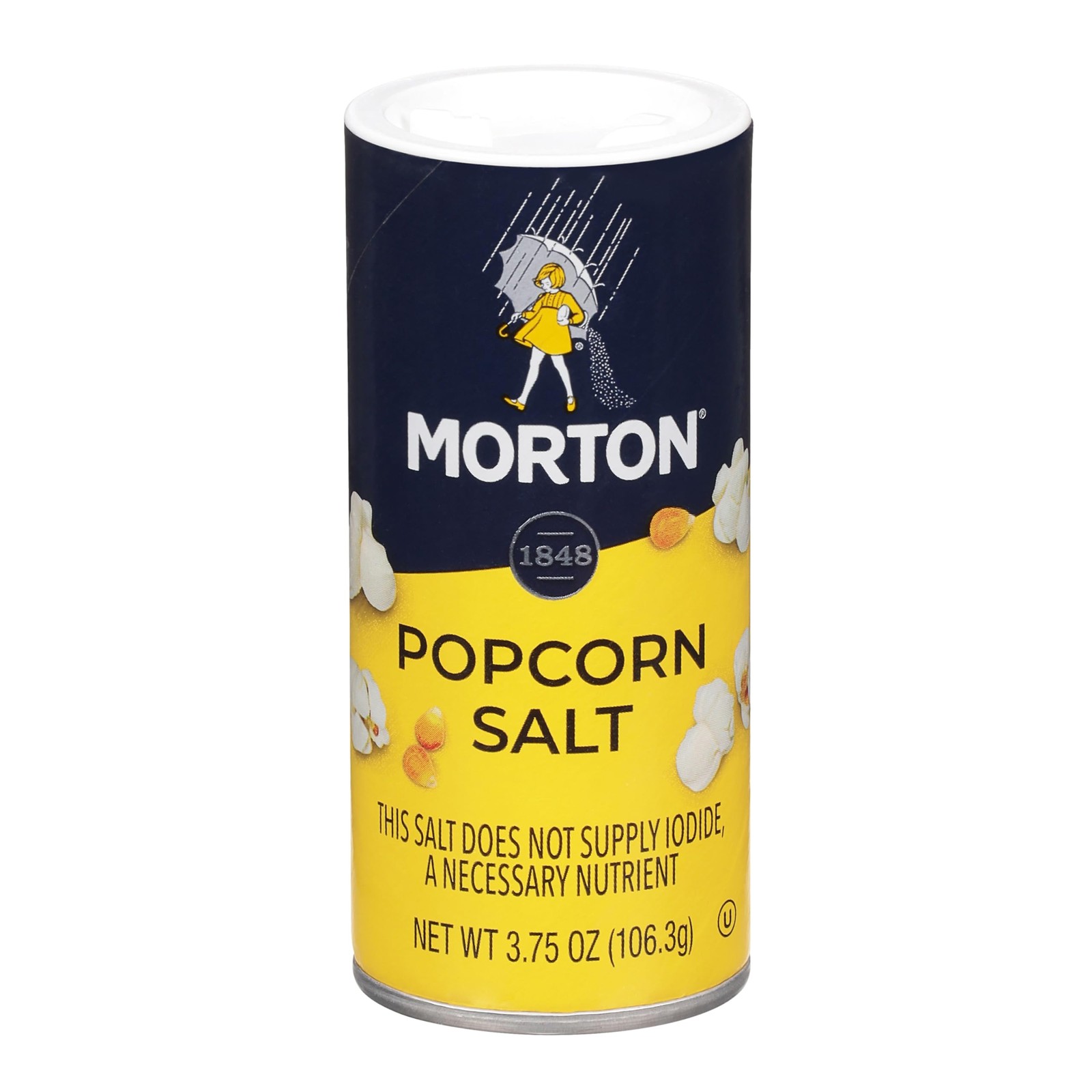 Morton Popcorn Salt Seasoning, 3.75 Ounce Shaker (Pack of 1), Blue