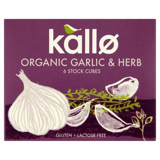 Kallo Organic Garlic & Herb Stock Cubes – 6 x 11g (0.15lbs)