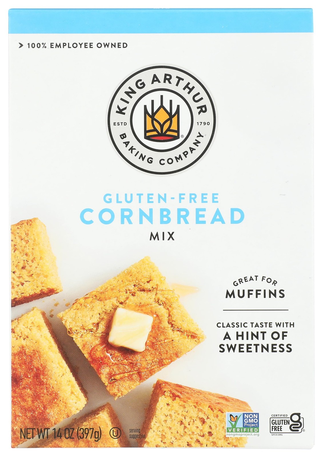King Arthur Flour, Cornbread + Muffin Mix, Gluten Free, 14 Ounce (Pack of 1)