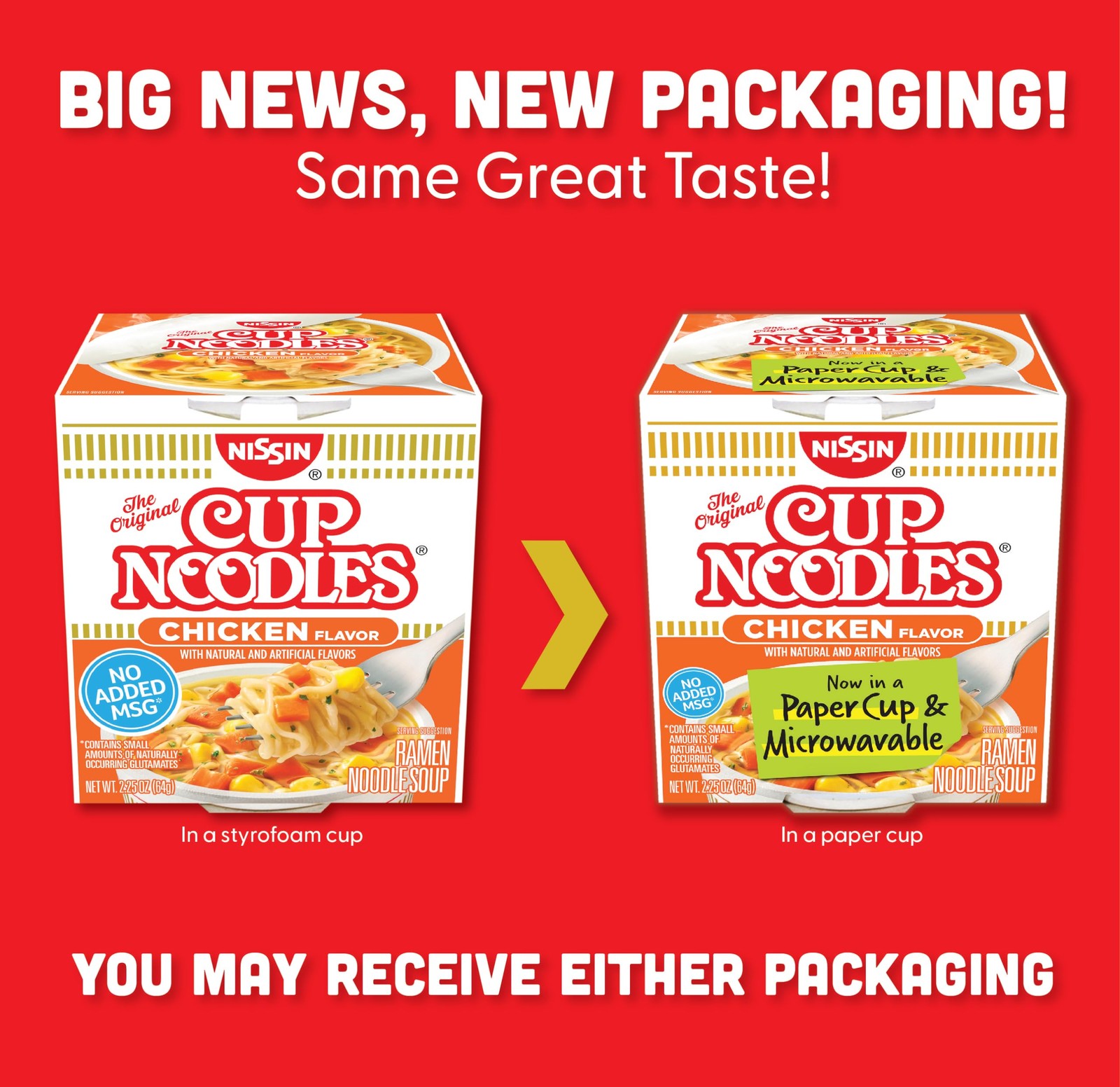 Nissin Cup Noodles Stir Fry Noodles in Sauce, Teriyaki Beef, 3 Ounce (Pack of 6)