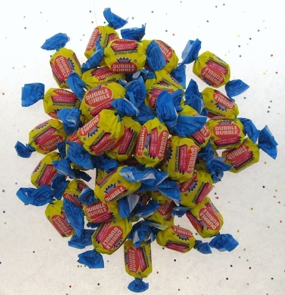 Dubble Bubble Bubblegum Original Flavor Individually Wrapped 1 lb Bulk – Candy