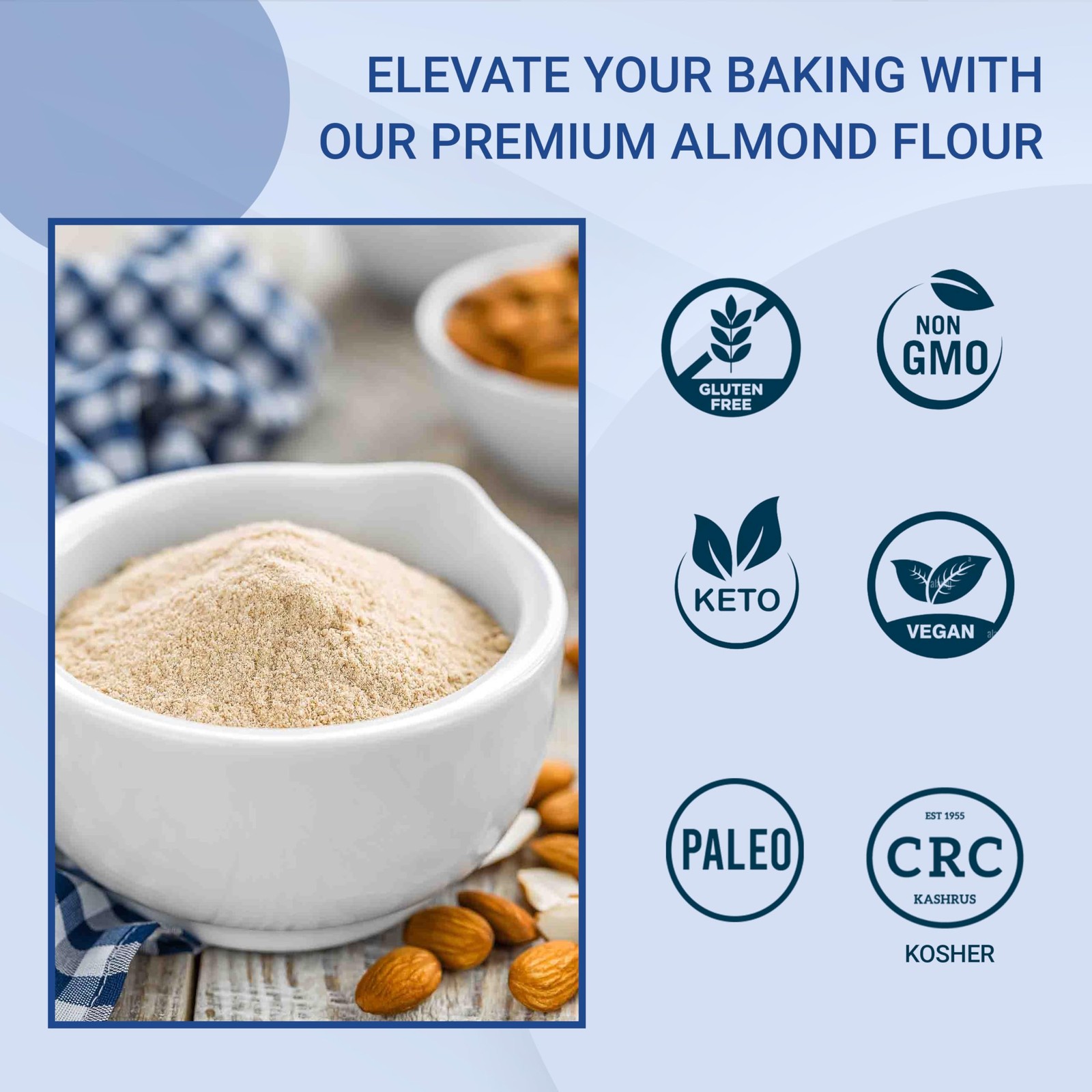 Wellbees Almond Flour, Extra Fine, Gluten Free, Blanched, Low Carb, All