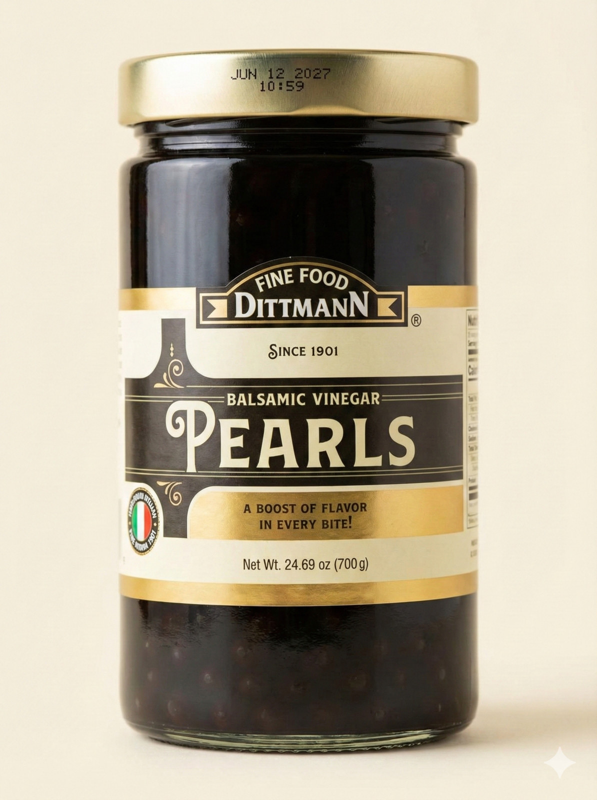 Special Dittmann Balsamic Vinegar Pearls 24.69 oz Jar Gourmet «Caviar» Topping