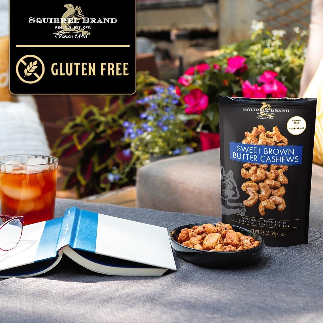 Sweet Brown Butter Cashews – 3.5 oz Artisan Snack, Gluten Free & Vegetarian