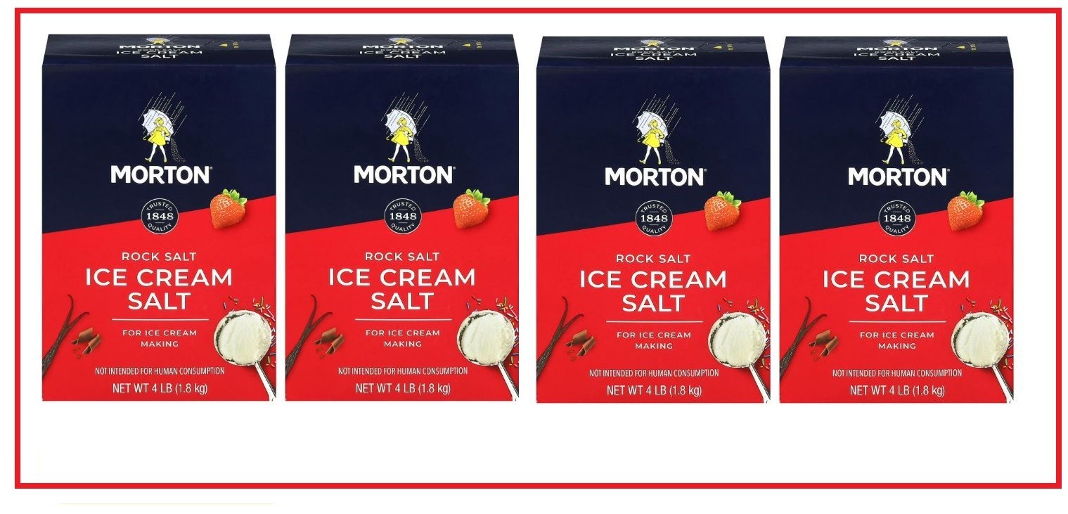 Ice Cream Salt, Rock Salt, 4 Pound, Tub (Pack of 4)