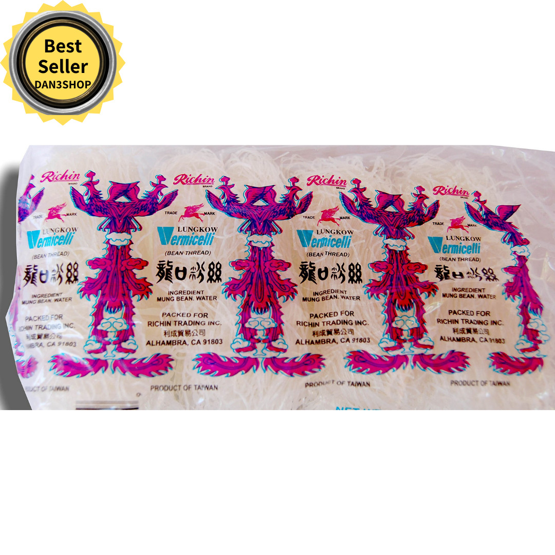 Lungkow Vermicelli Bean Thread Glass Noodles 8 ct 10.56 oz/300gm Non GMO Prod…