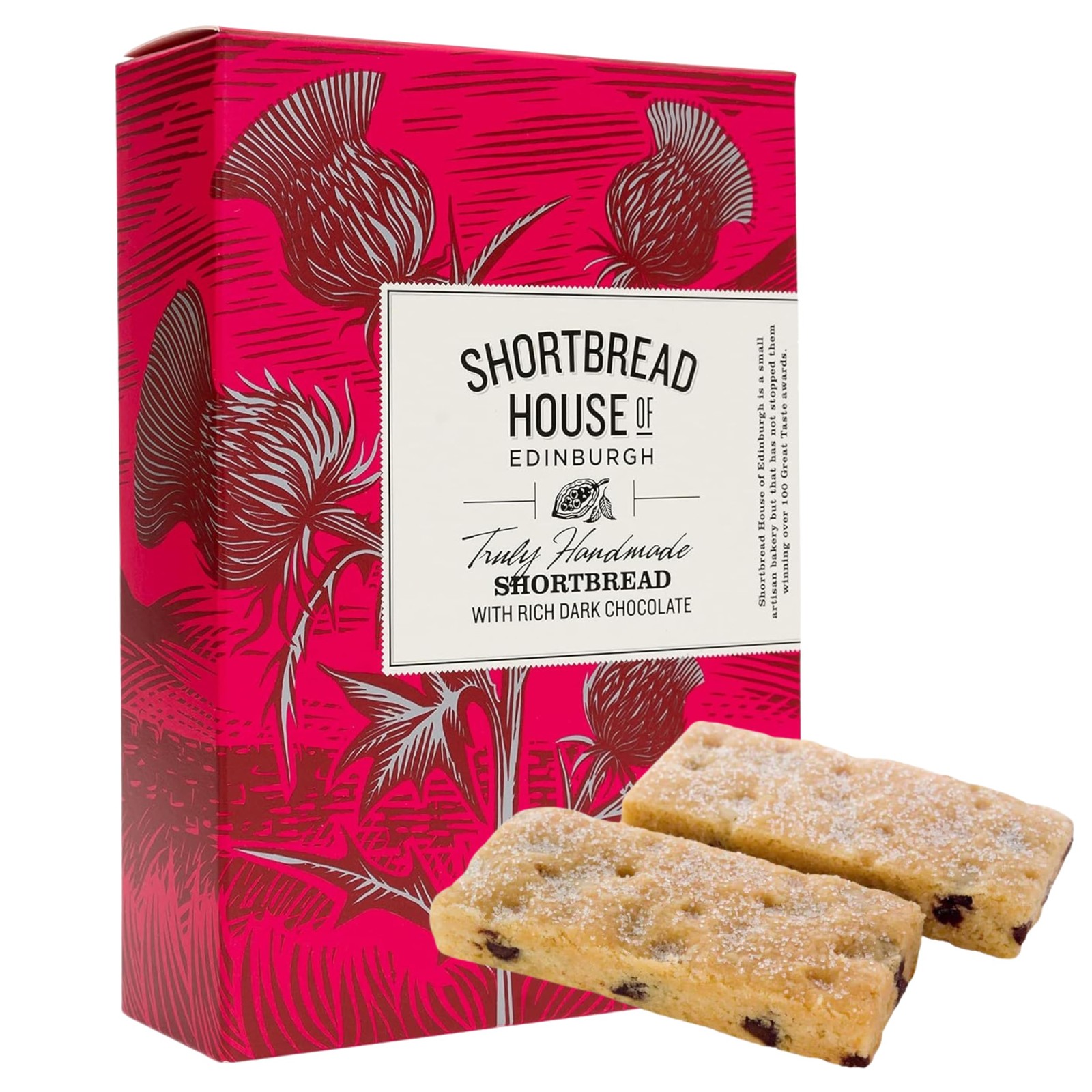 Truly Handmade Shortbread Fingers with Rich Dark Chocolate, 6oz Box (Pack of 3)