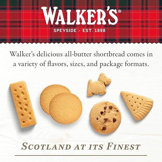Walker’s All-Butter Shortbread Fingers – 8-Count Box (Pack of 6) – Authentic Sho