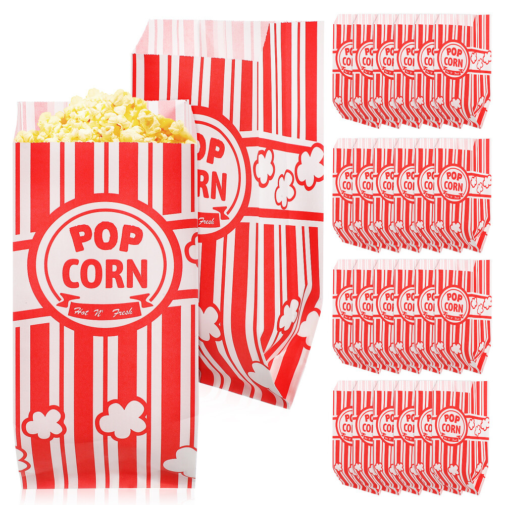 100 Pcs Popcorn Bags Individual Servings Small Bags Popcorn Containers For Party