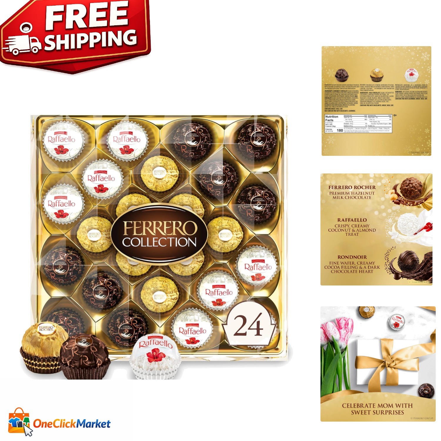 Luxurious Assorted Chocolate Collection – 24 Gourmet Treats for Easter & More
